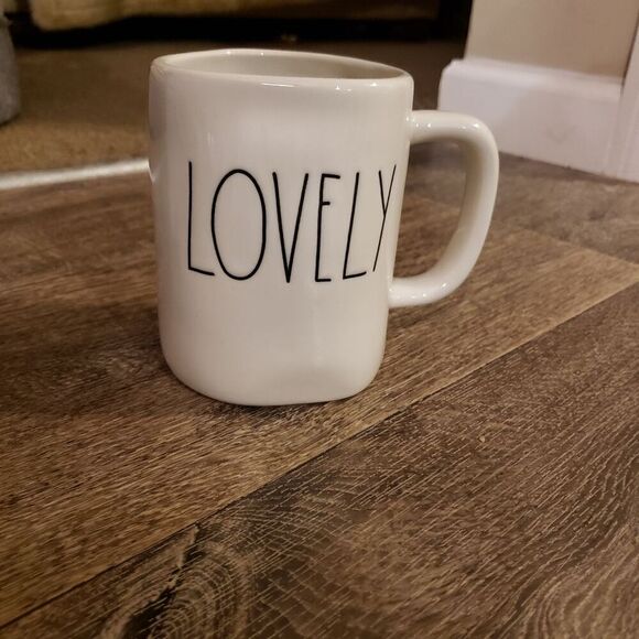 Rae Dunn Pottery Coffee Mugs "Relax" And "Lovely" Qty 2 NEE - Picture 6 of 9